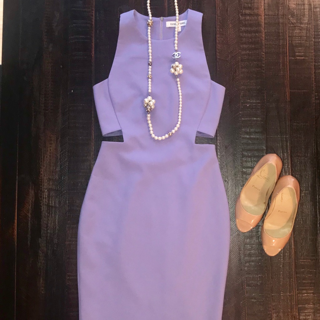 Elizabeth And James Purple Midi Dress